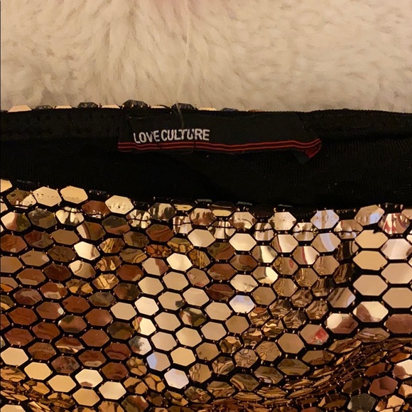 Love Culture gold sparkly tube top - Picture 3 of 5